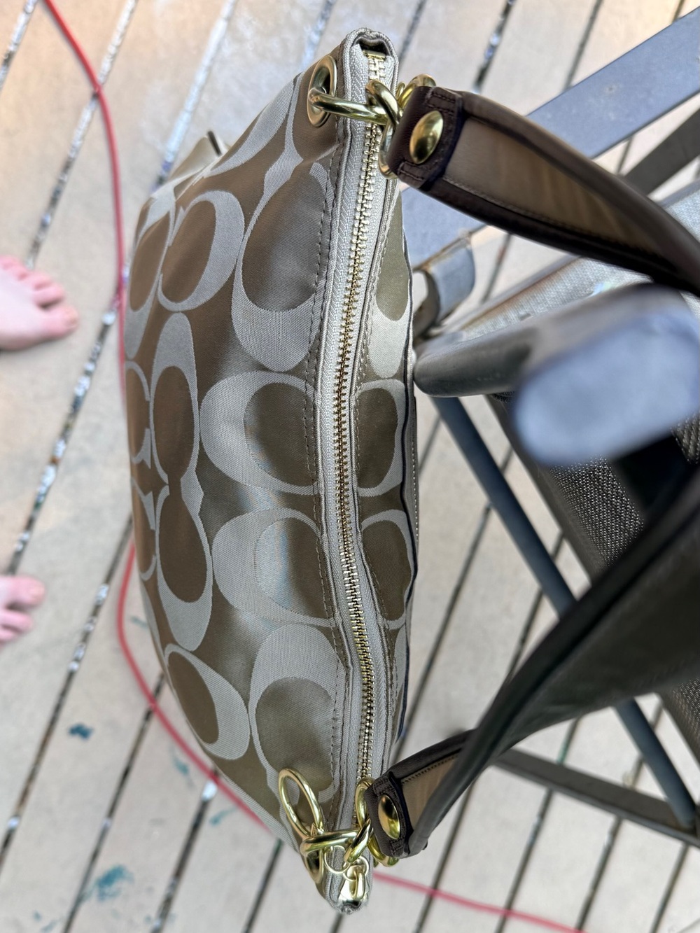 Coach Poppy Signature Sateen Groovy Bag - Picture 5 of 13